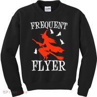 Frequent Flyer Witch Kids Sweatshirt thumb 0