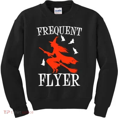 Frequent Flyer Witch Kids Sweatshirt