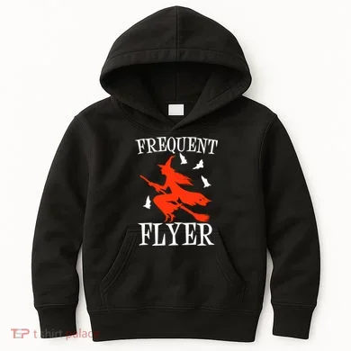 Frequent Flyer Witch Kids Hoodie