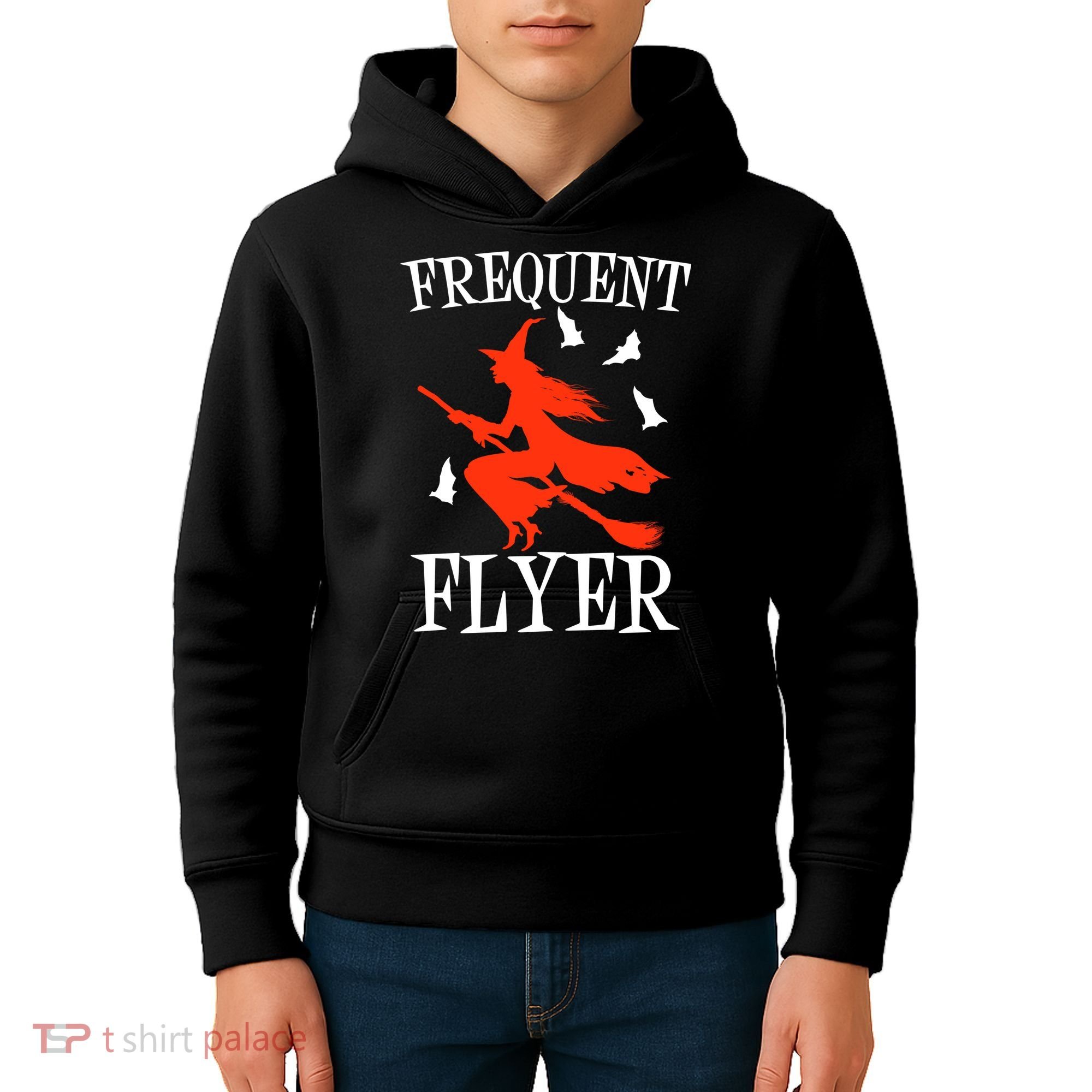 Frequent Flyer Witch Kids Hoodie