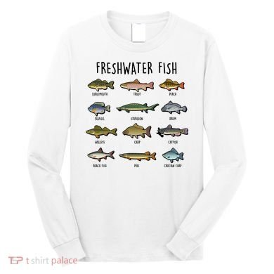 Freshwater Fish - 100 Different Types Long Sleeve Shirt