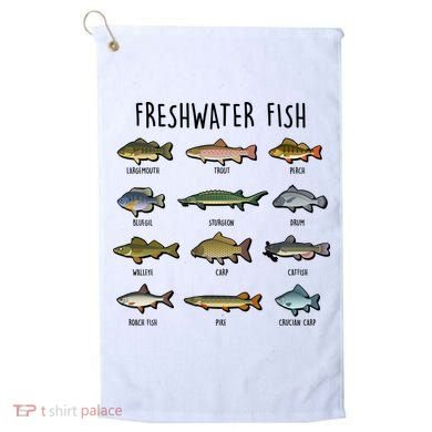 Freshwater Fish - 100 Different Types Golf Towel