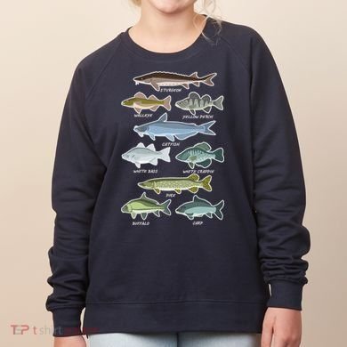 Freshwater Fish Types Fishing Women's Sweatshirt