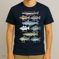 Freshwater Fish Types Fishing T-Shirt thumb 3