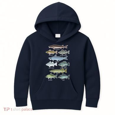 Freshwater Fish Types Fishing Kids Hoodie