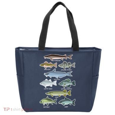 Freshwater Fish Types Fishing Tote Bag