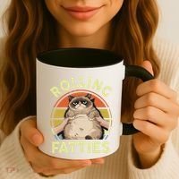 Funny Rolling Fatties Grumpy Kitten Cat Breed Mom Dad Retro Coffee Mug thumb 3