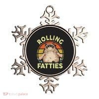 Funny Rolling Fatties Grumpy Kitten Cat Breed Mom Dad Retro Ornament thumb 0