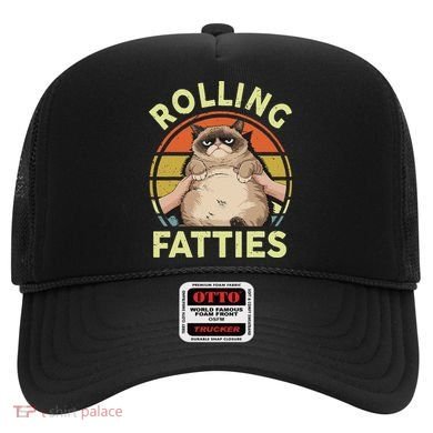 Funny Rolling Fatties Grumpy Kitten Cat Breed Mom Dad Retro Hat