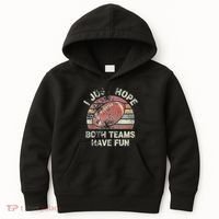 Funny Retro Football I Just Hope Both Teams Have Fun Kids Hoodie thumb 0