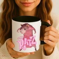 Funny Rat Funny Mouse Ratz Pink Ratz Mouse Meme Pink Rat Coffee Mug thumb 3