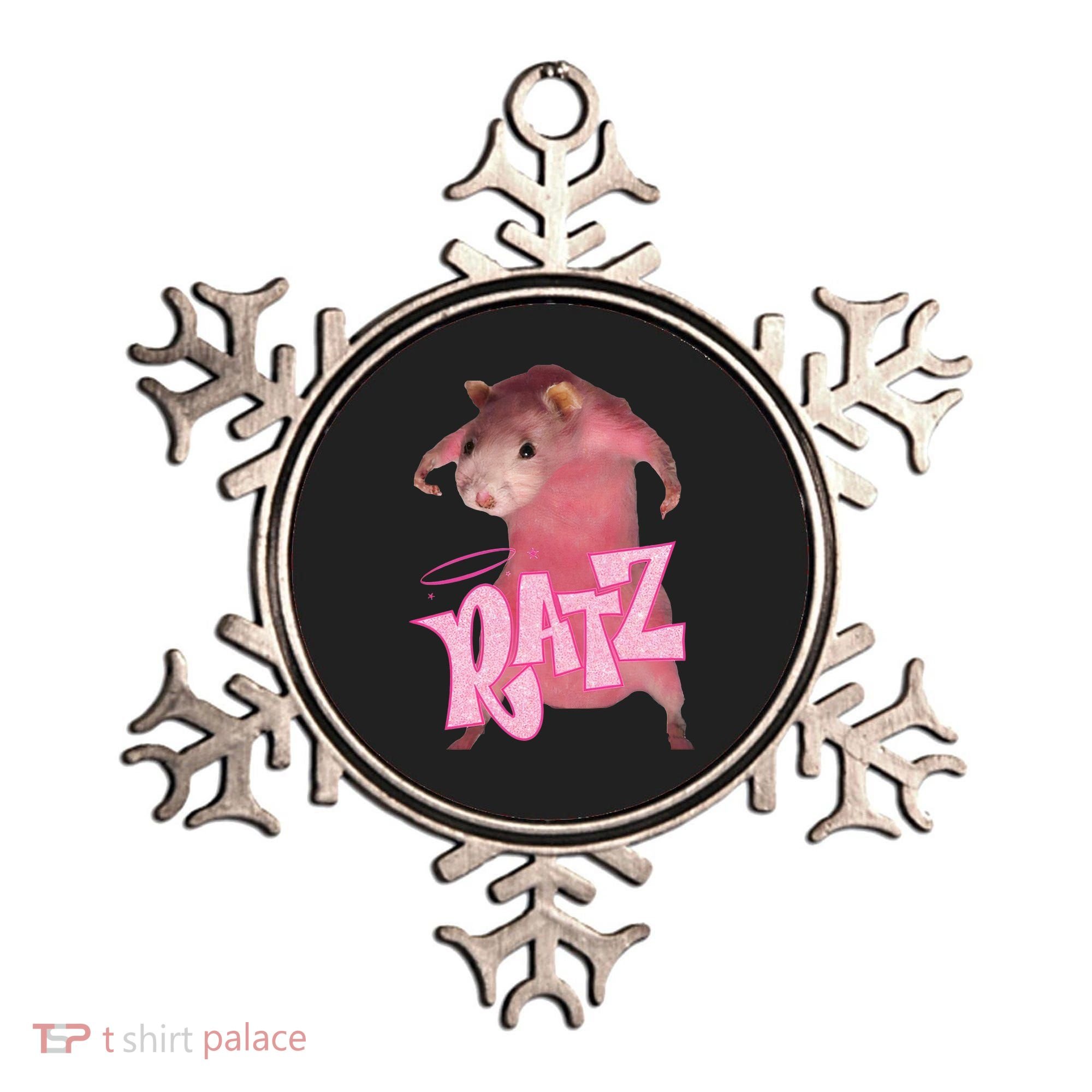 Funny Rat Funny Mouse Ratz Pink Ratz Mouse Meme Pink Rat Ornament