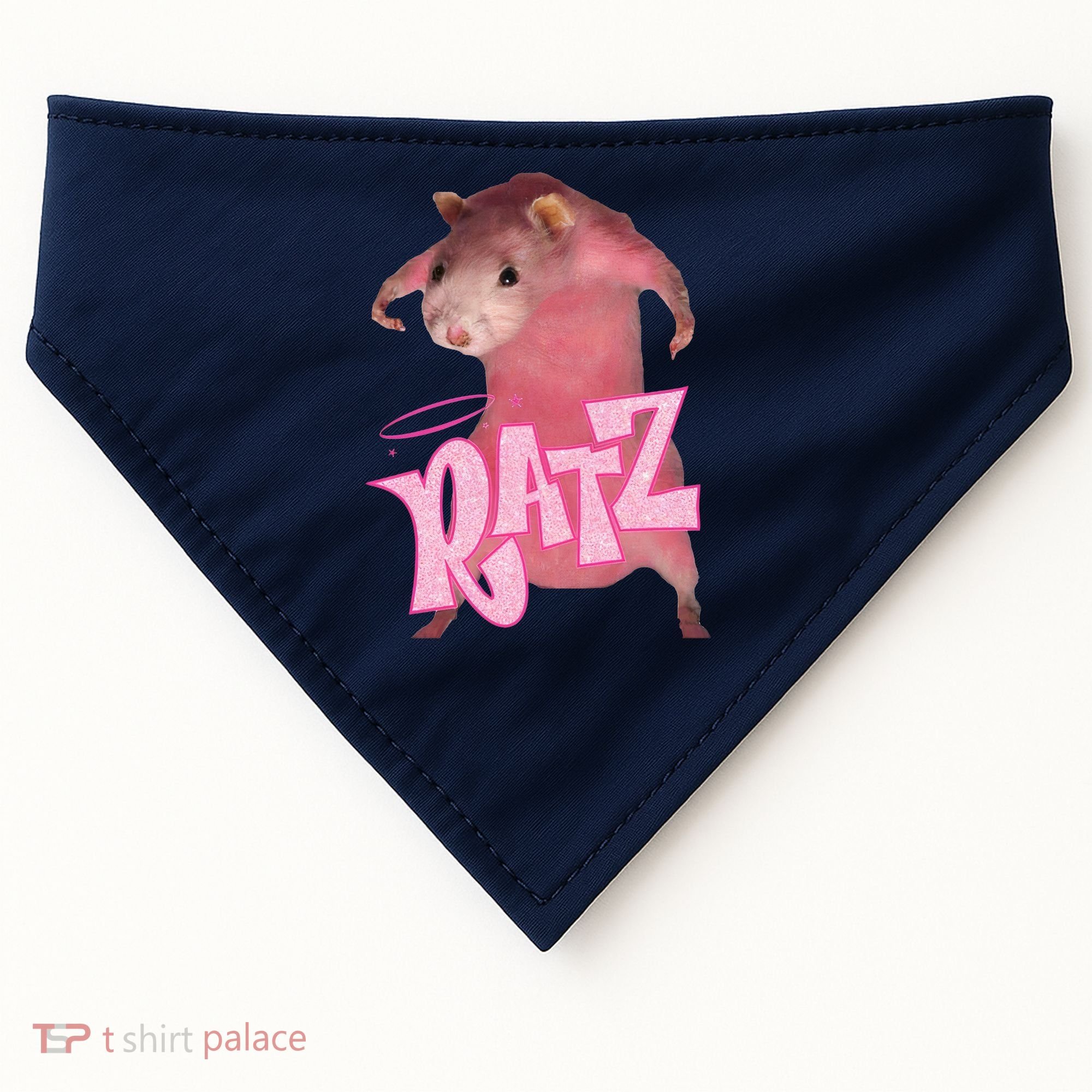 Funny Rat Funny Mouse Ratz Pink Ratz Mouse Meme Pink Rat USA-Made Doggie Bandana