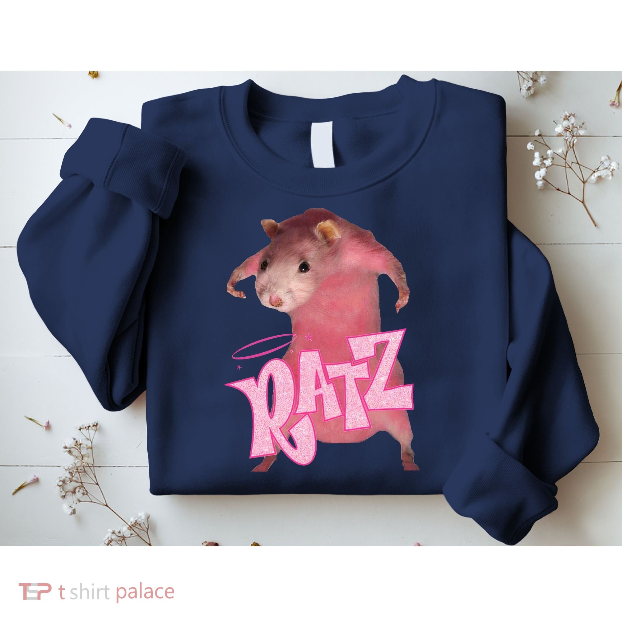 Funny Rat Funny Mouse Ratz Pink Ratz Mouse Meme Pink Rat Sweatshirt