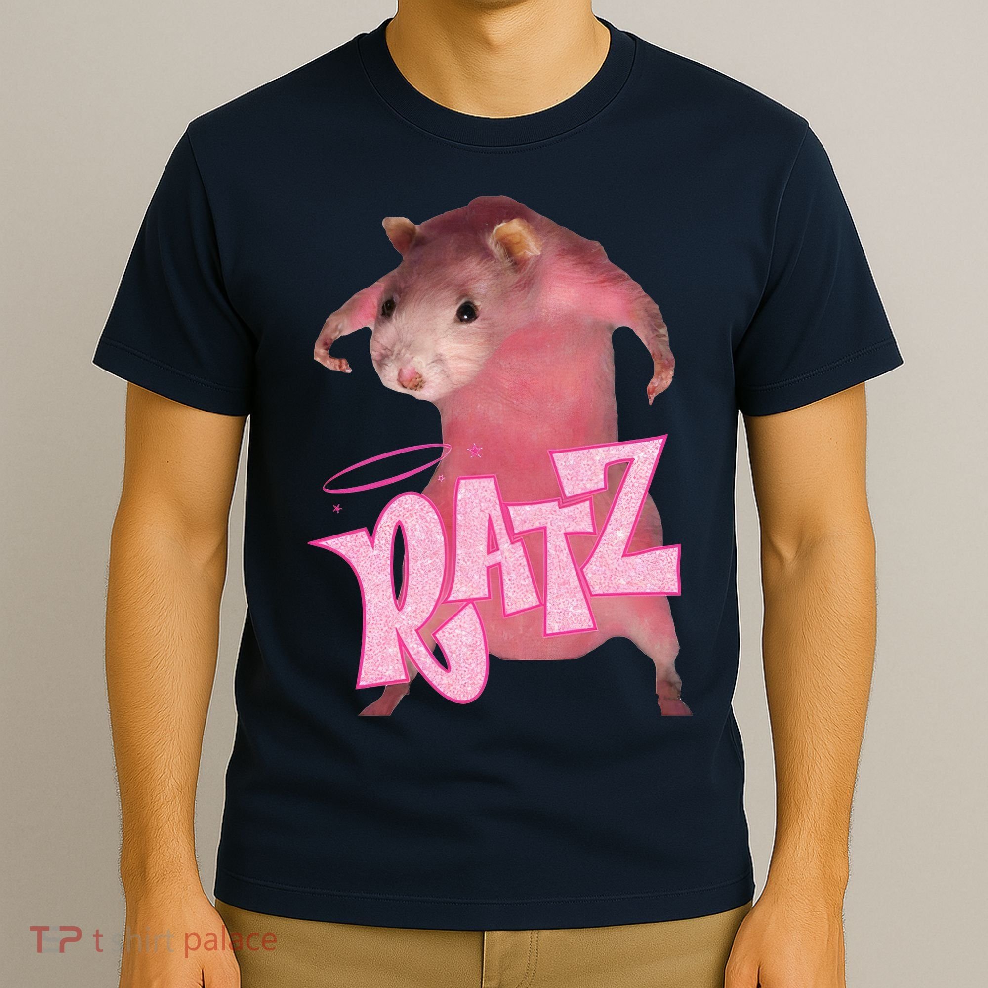 Funny Rat Funny Mouse Ratz Pink Ratz Mouse Meme Pink Rat T-Shirt