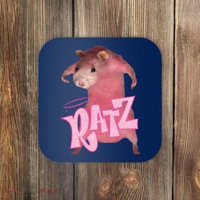 Funny Rat Funny Mouse Ratz Pink Ratz Mouse Meme Pink Rat Coaster