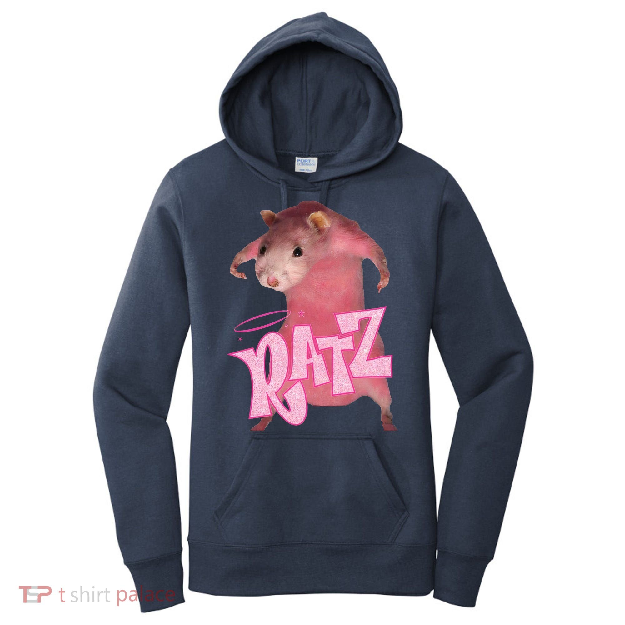 Funny Rat Funny Mouse Ratz Pink Ratz Mouse Meme Pink Rat Women's Hoodie