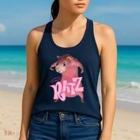 Funny Rat Funny Mouse Ratz Pink Ratz Mouse Meme Pink Rat Women's Tank Top thumb 2