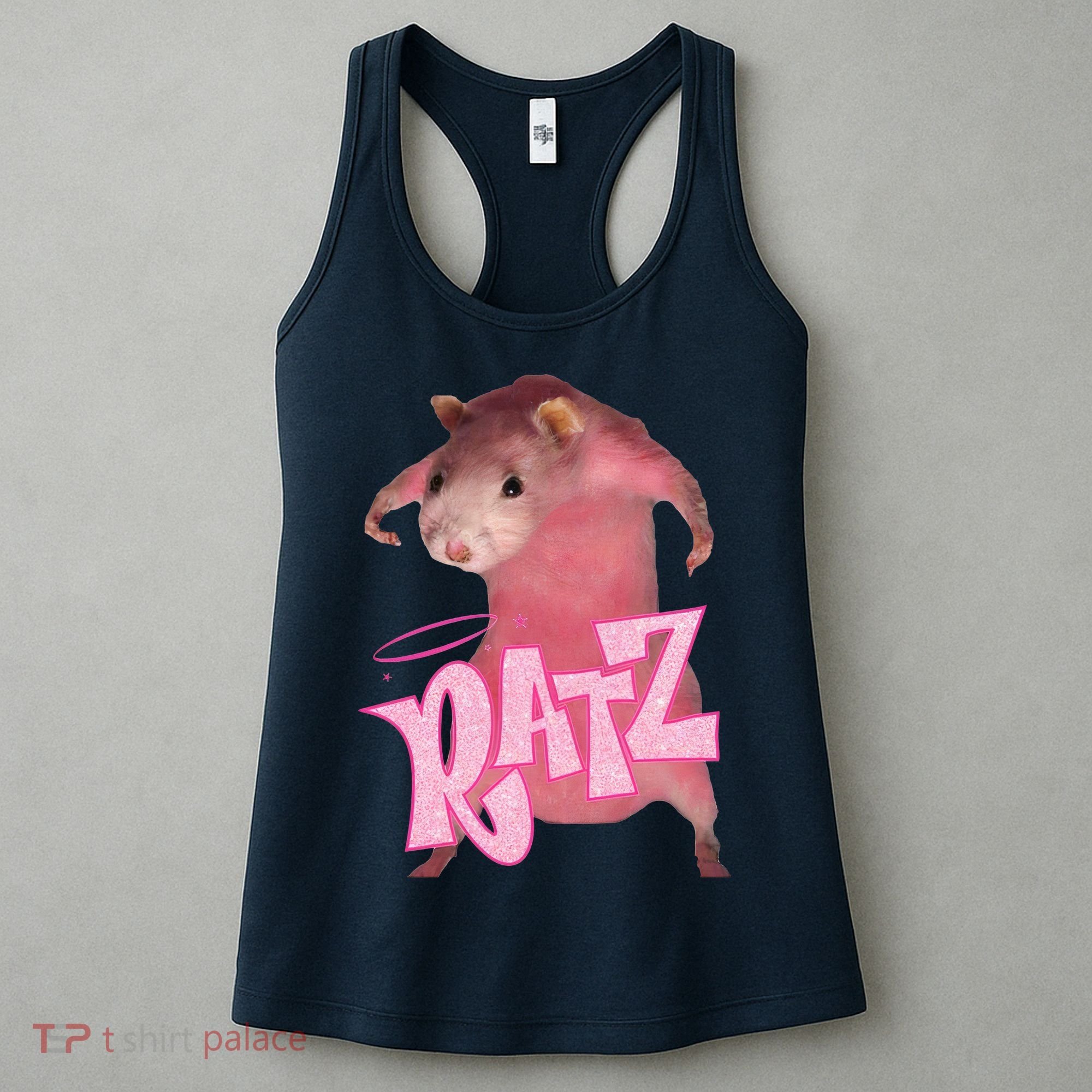 Funny Rat Funny Mouse Ratz Pink Ratz Mouse Meme Pink Rat Women's Tank Top