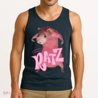 Funny Rat Funny Mouse Ratz Pink Ratz Mouse Meme Pink Rat Tank Top thumb 3