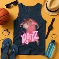 Funny Rat Funny Mouse Ratz Pink Ratz Mouse Meme Pink Rat Tank Top thumb 4