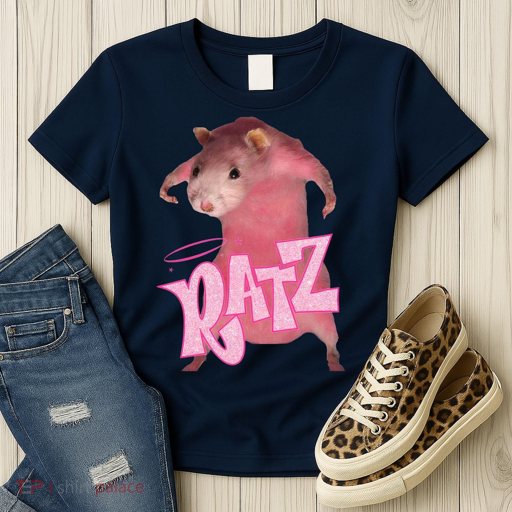 Funny Rat Funny Mouse Ratz Pink Ratz Mouse Meme Pink Rat Women's T-Shirt