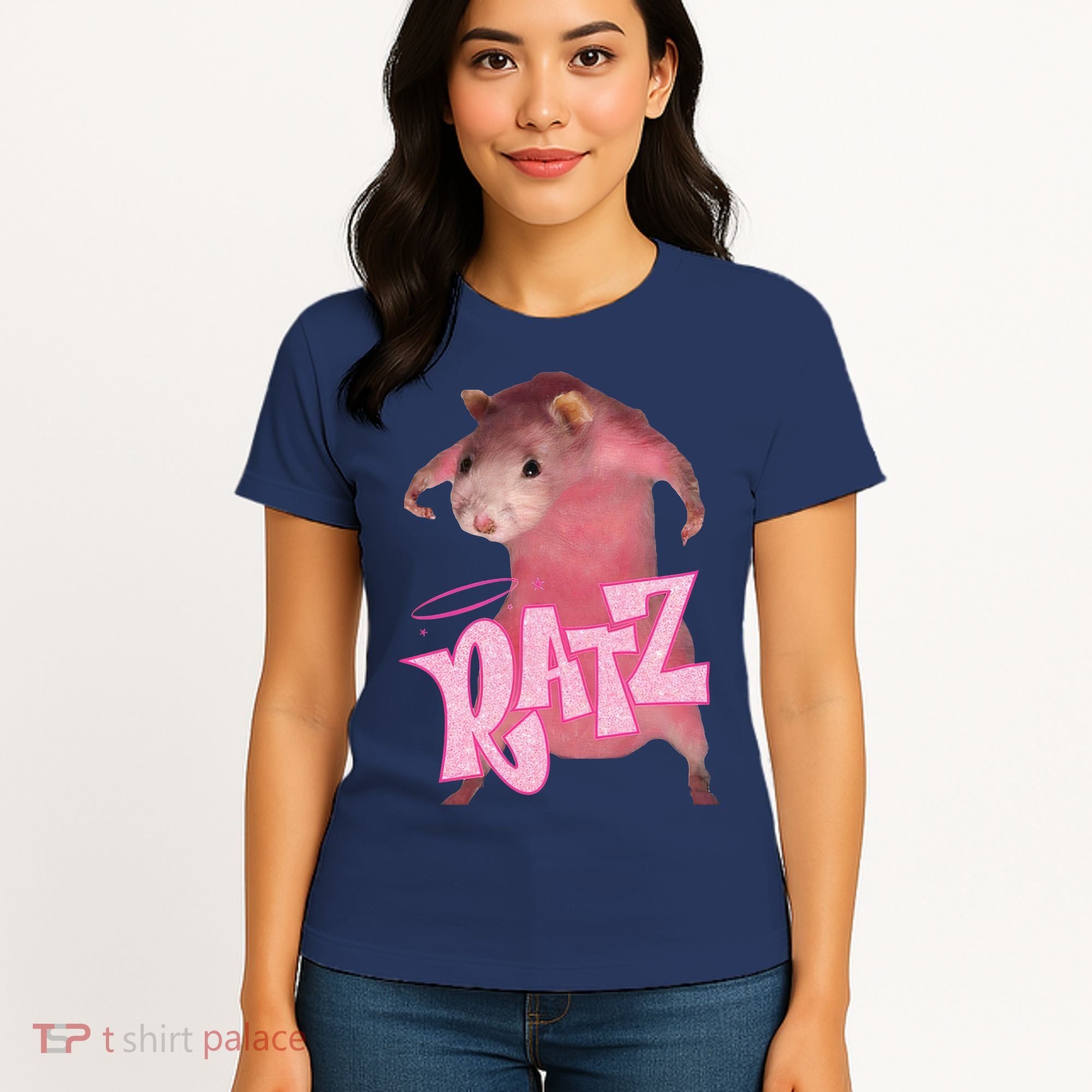 Funny Rat Funny Mouse Ratz Pink Ratz Mouse Meme Pink Rat Women's T-Shirt
