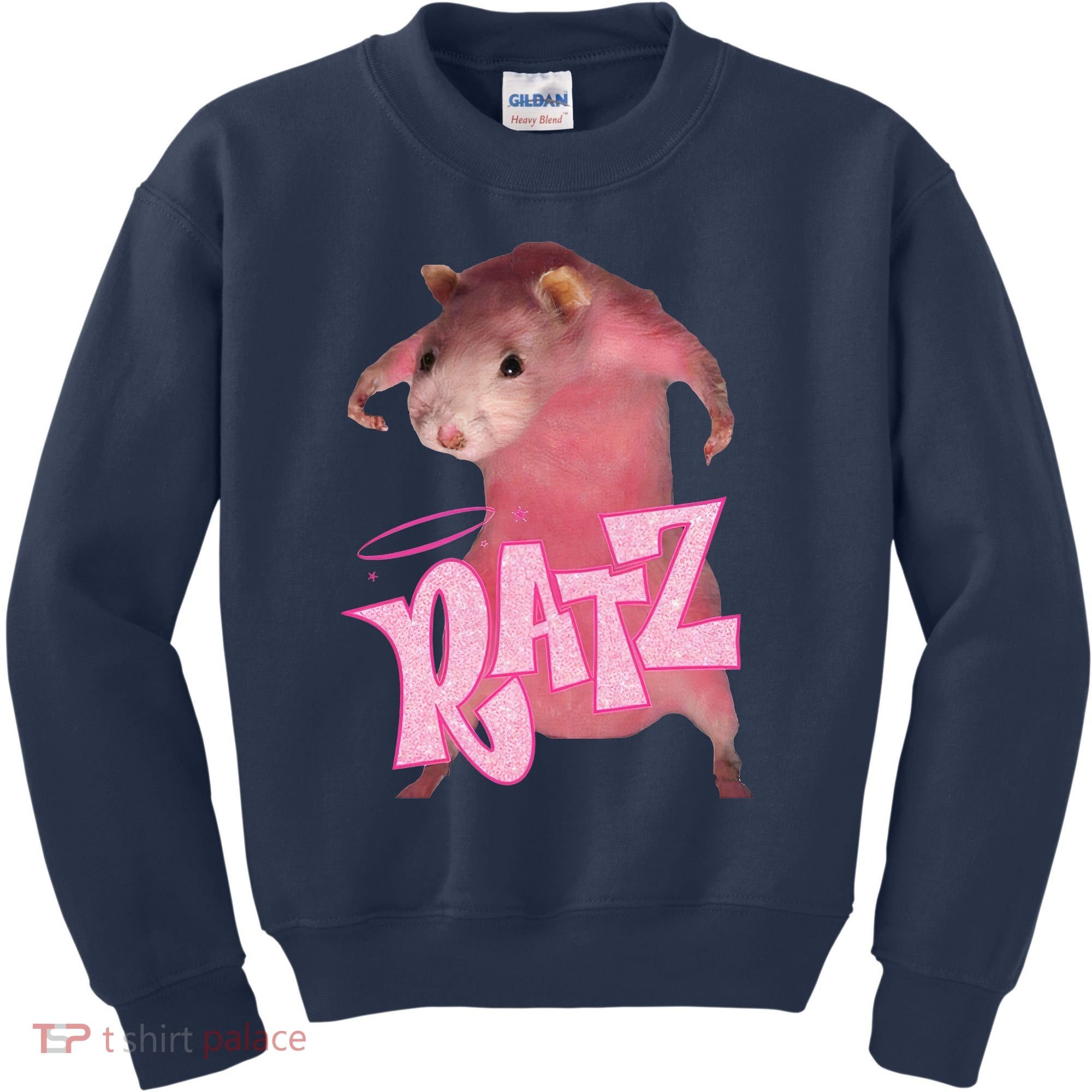 Funny Rat Funny Mouse Ratz Pink Ratz Mouse Meme Pink Rat Kids Sweatshirt