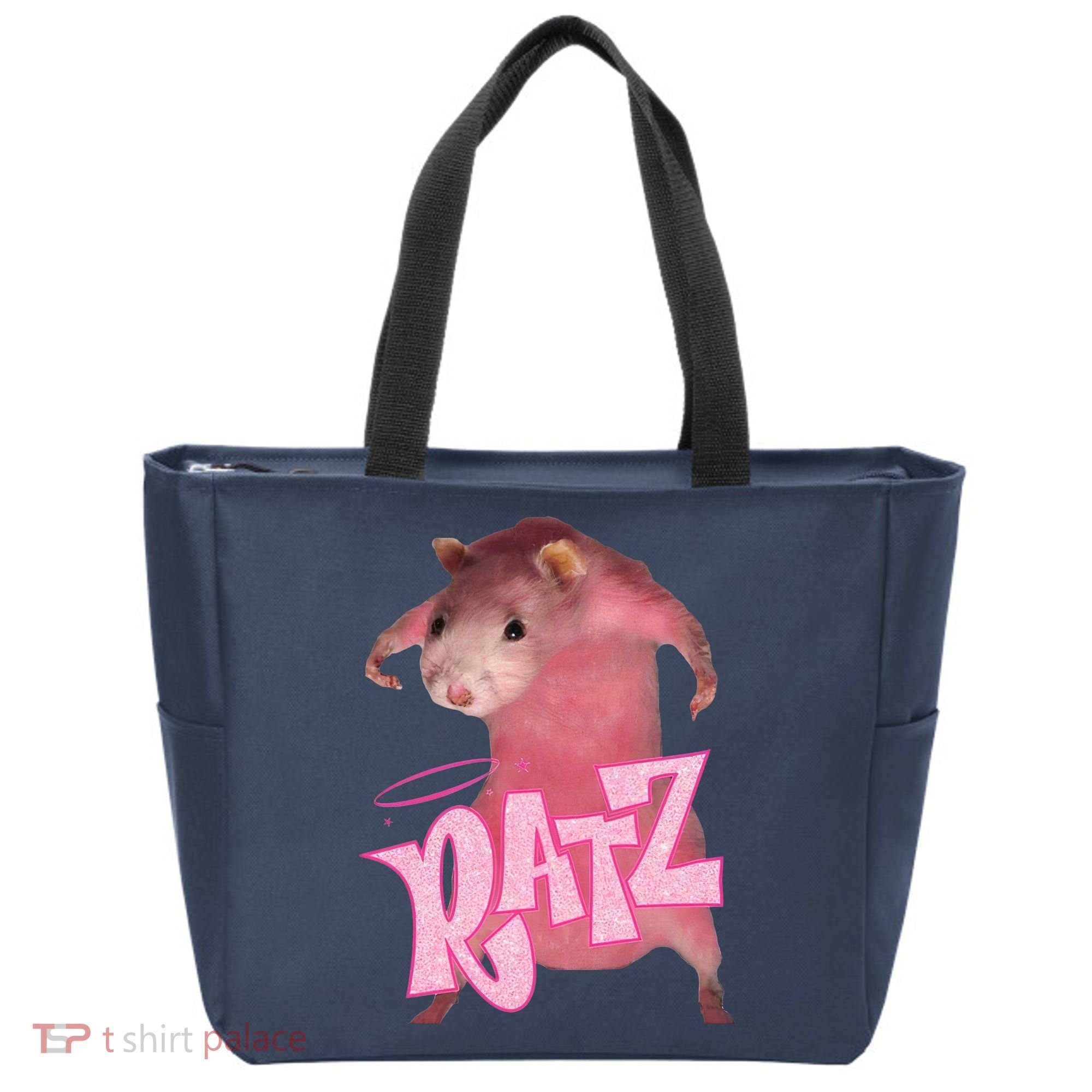 Funny Rat Funny Mouse Ratz Pink Ratz Mouse Meme Pink Rat Tote Bag