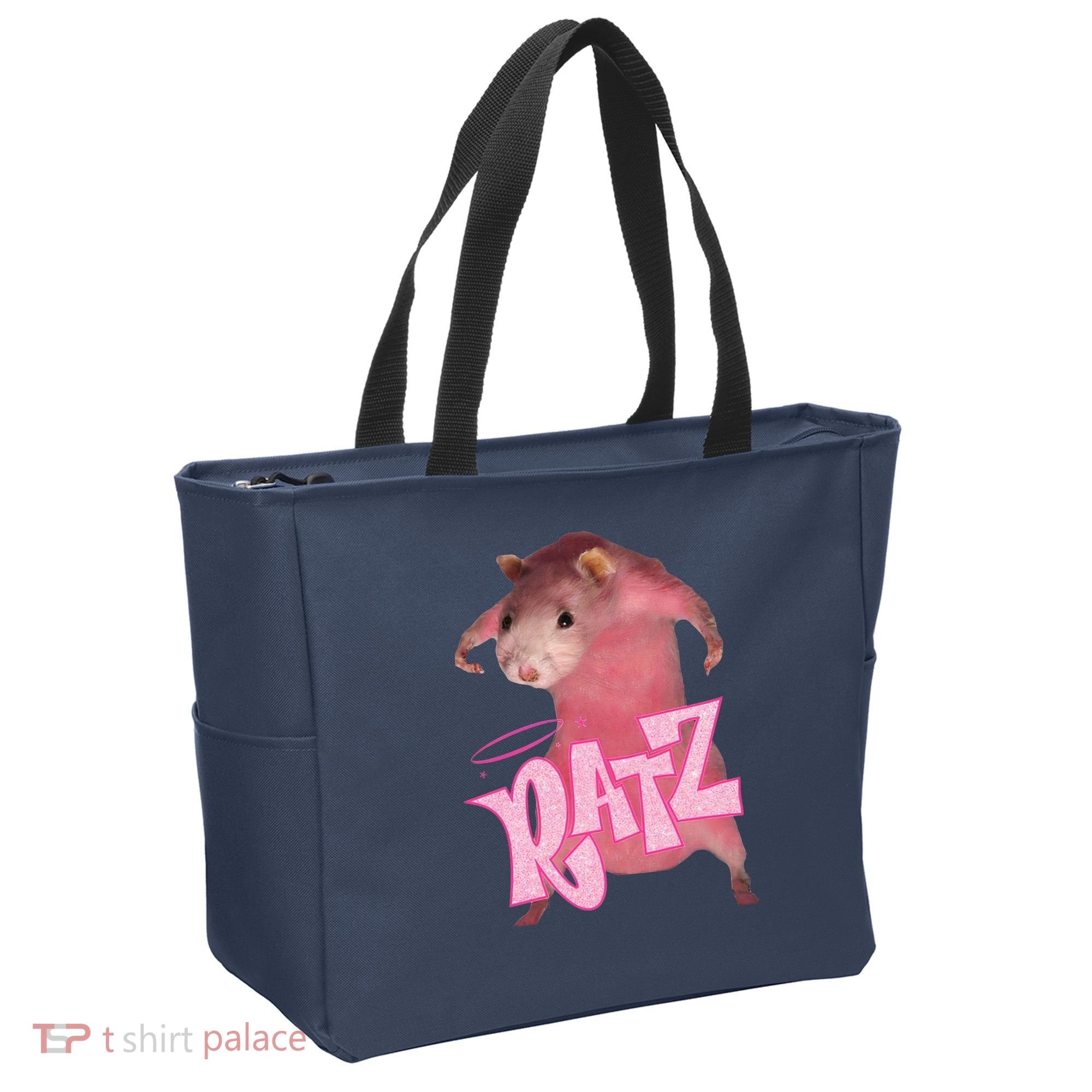 Funny Rat Funny Mouse Ratz Pink Ratz Mouse Meme Pink Rat Tote Bag