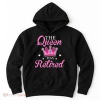 Funny Retirement Floral The Queen Has Retired Hoodie thumb 0