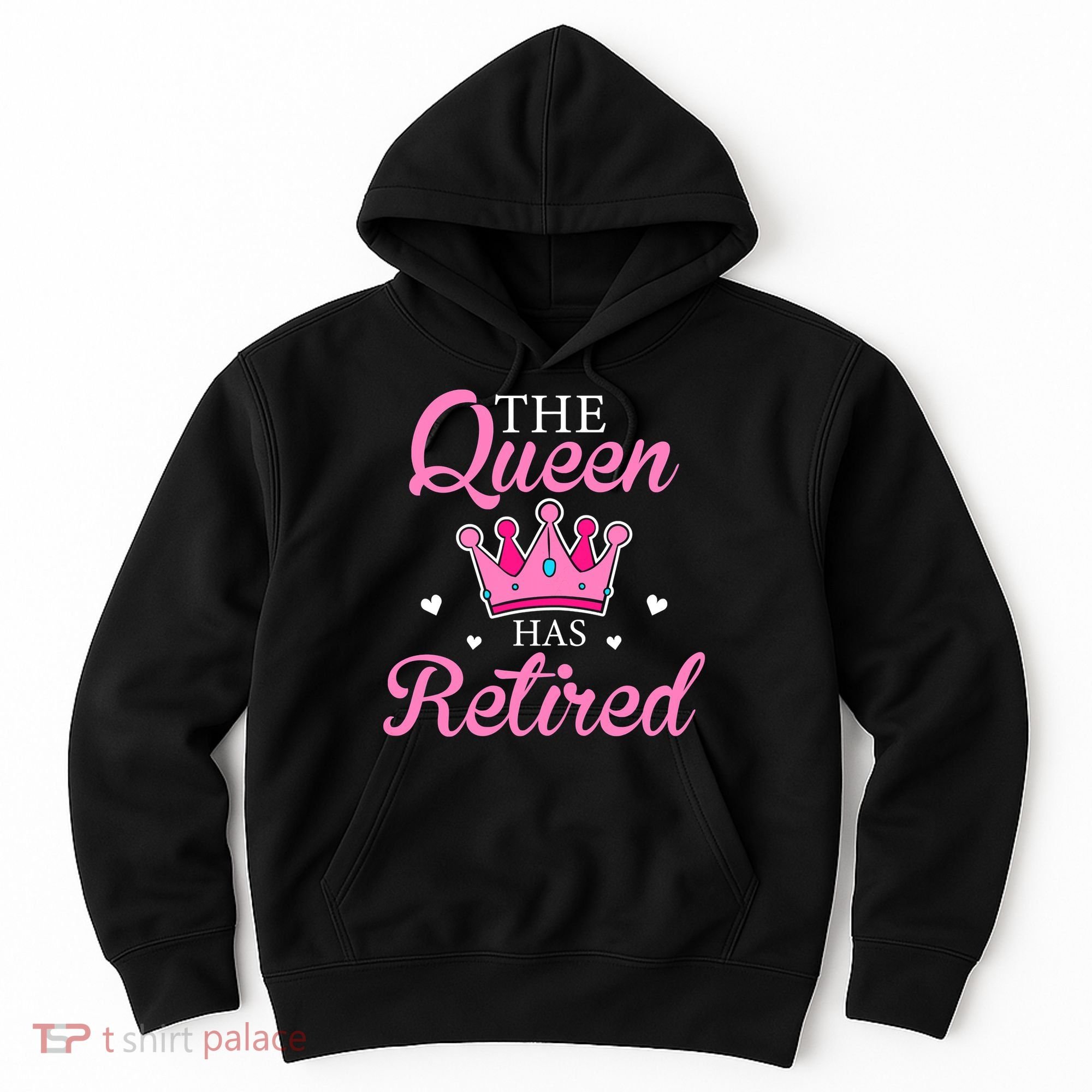 Funny Retirement Floral The Queen Has Retired Hoodie