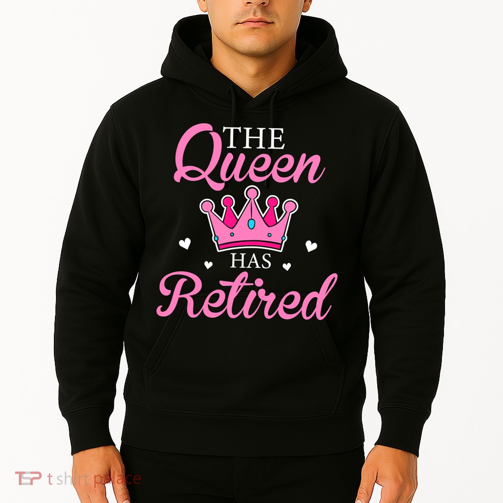Funny Retirement Floral The Queen Has Retired Hoodie