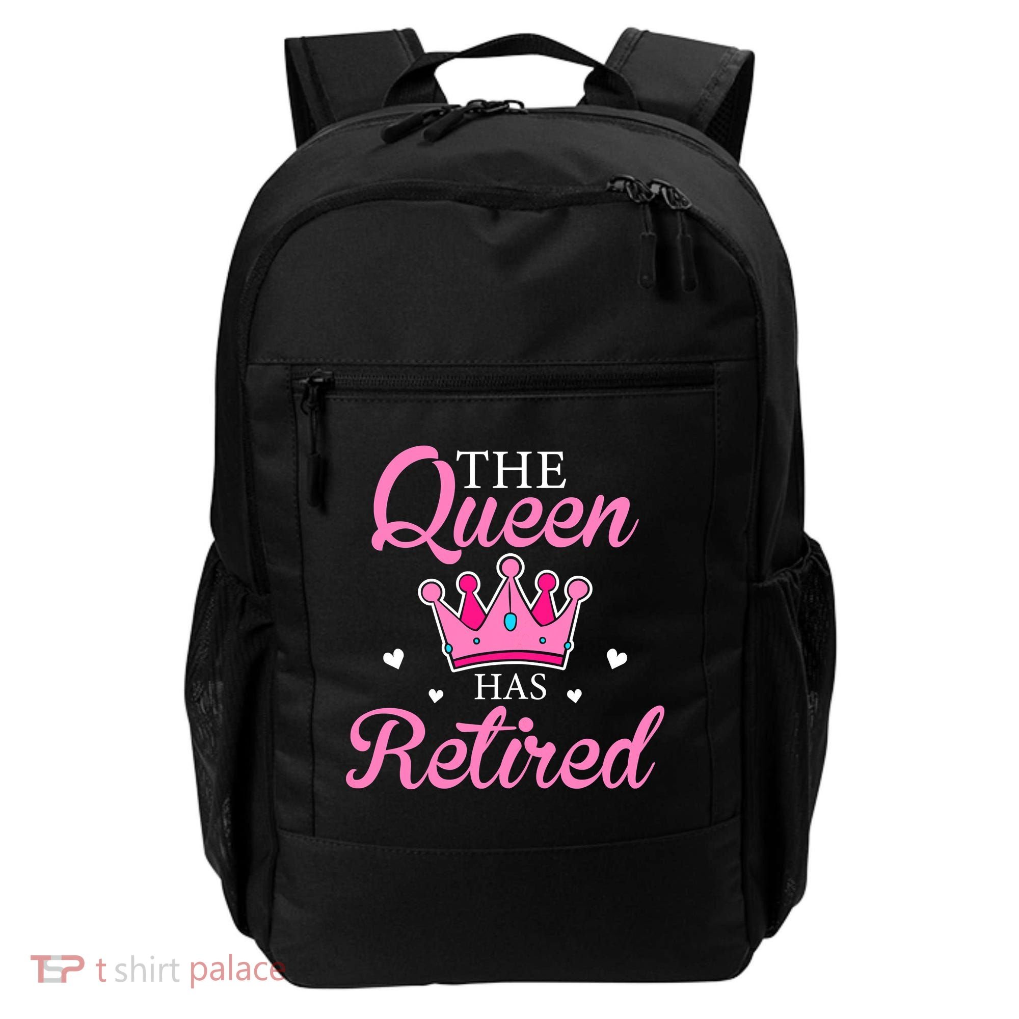 Funny Retirement Floral The Queen Has Retired Backpack