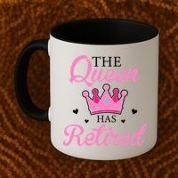 Funny Retirement Floral The Queen Has Retired Coffee Mug thumb 2
