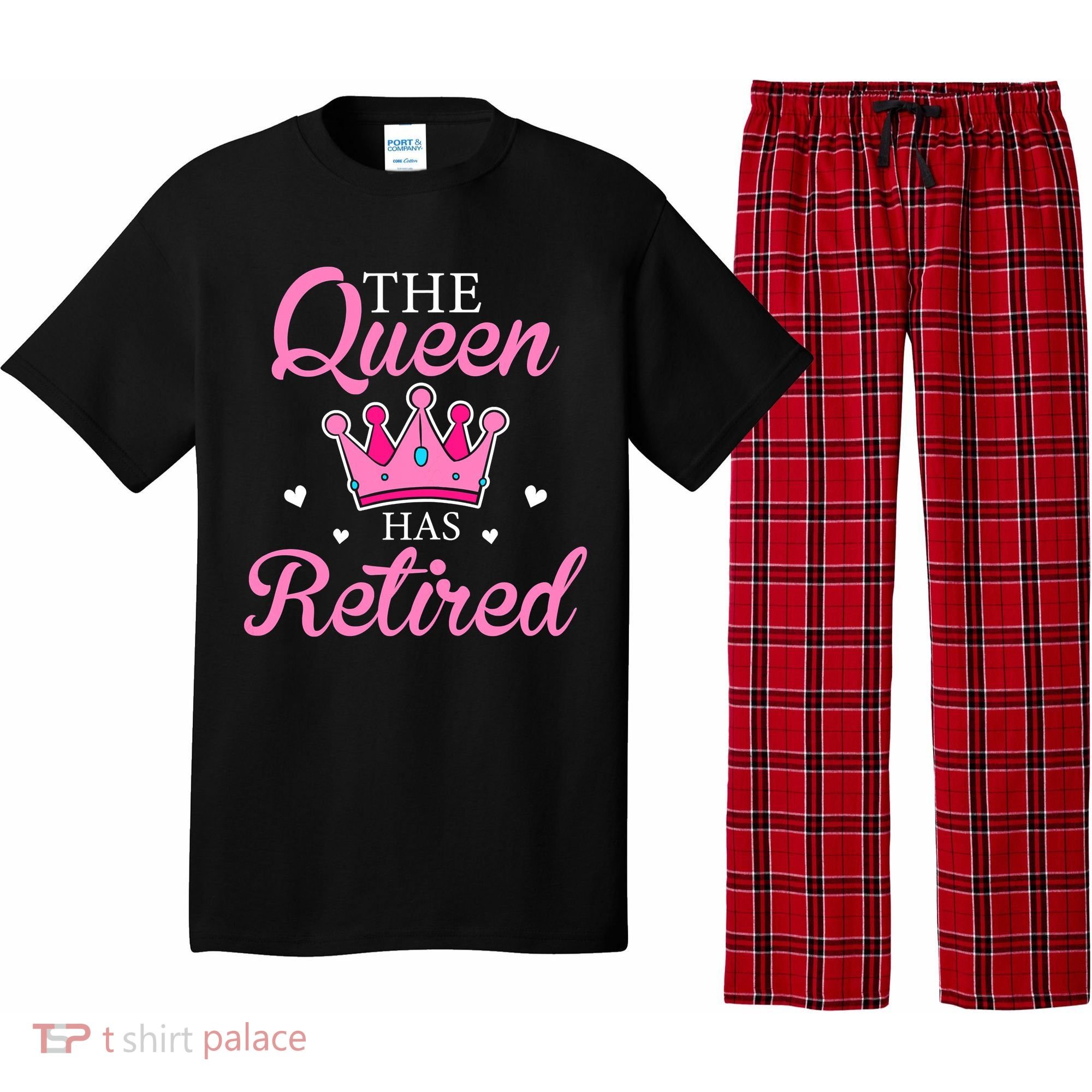 Funny Retirement Floral The Queen Has Retired Pajama Set
