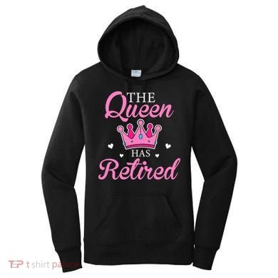 Funny Retirement Floral The Queen Has Retired Women's Hoodie