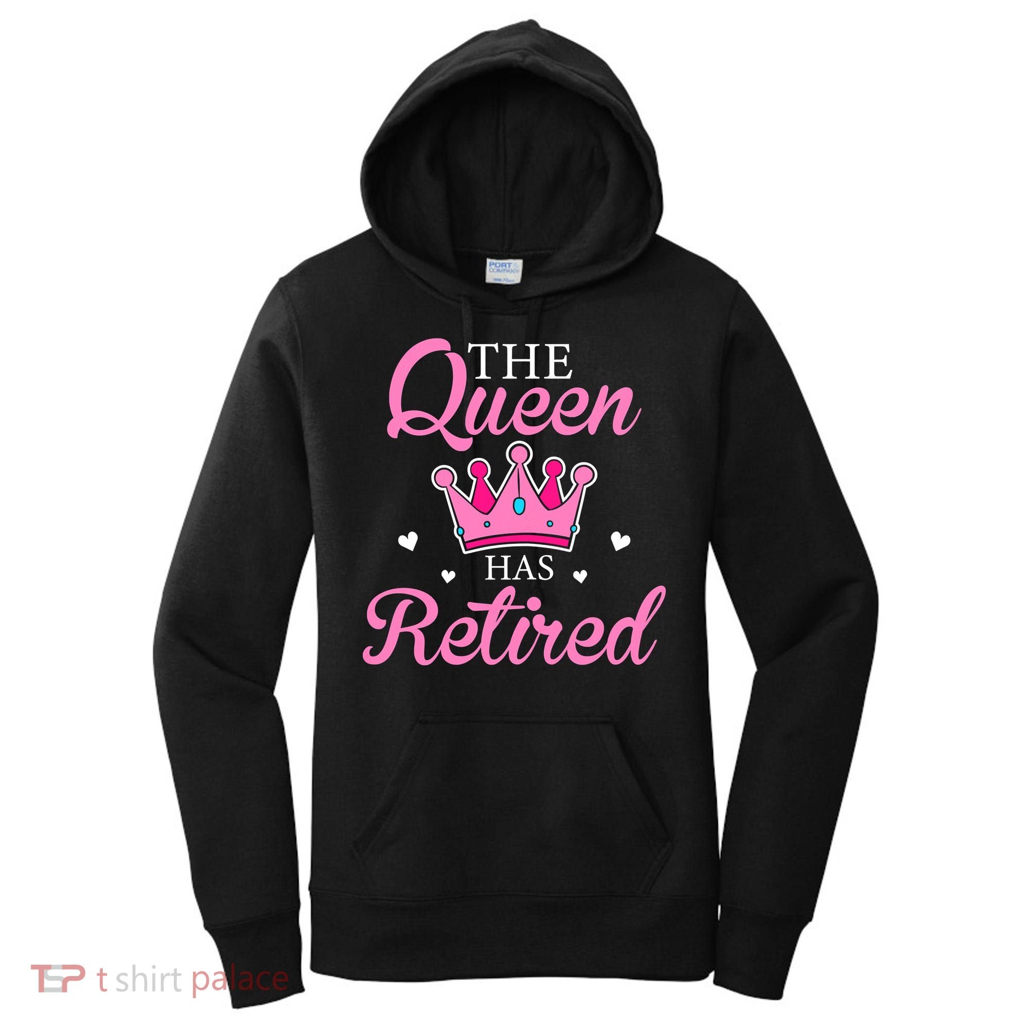 Funny Retirement Floral The Queen Has Retired Women's Hoodie