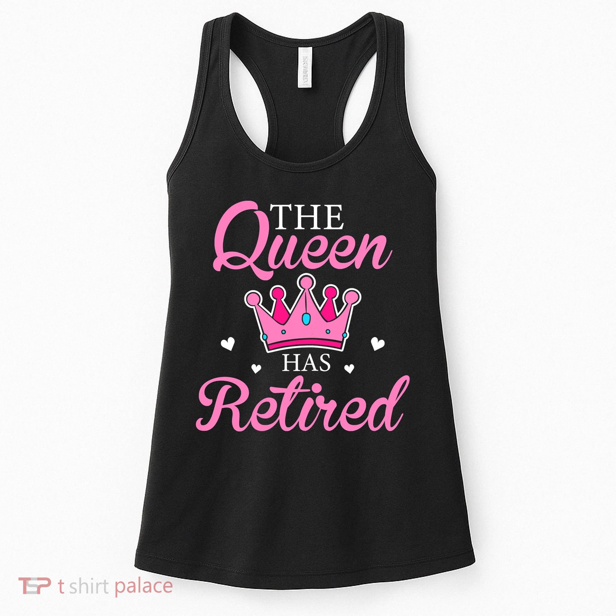 Funny Retirement Floral The Queen Has Retired Women's Tank Top