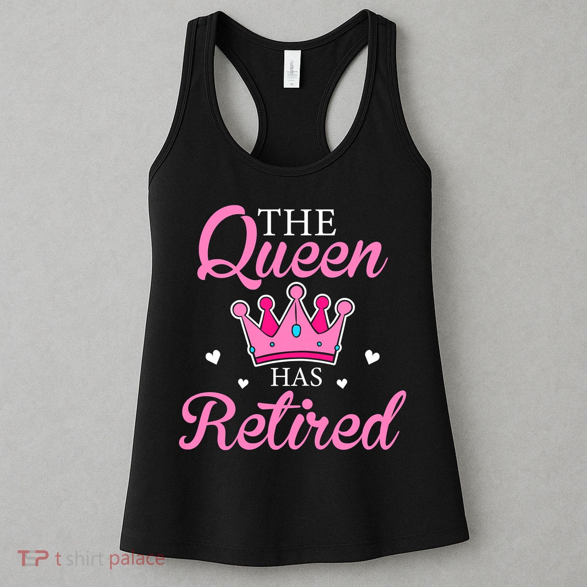 Funny Retirement Floral The Queen Has Retired Women's Tank Top