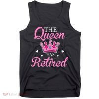 Funny Retirement Floral The Queen Has Retired Tank Top thumb 0
