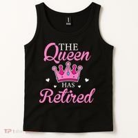 Funny Retirement Floral The Queen Has Retired Tank Top thumb 2