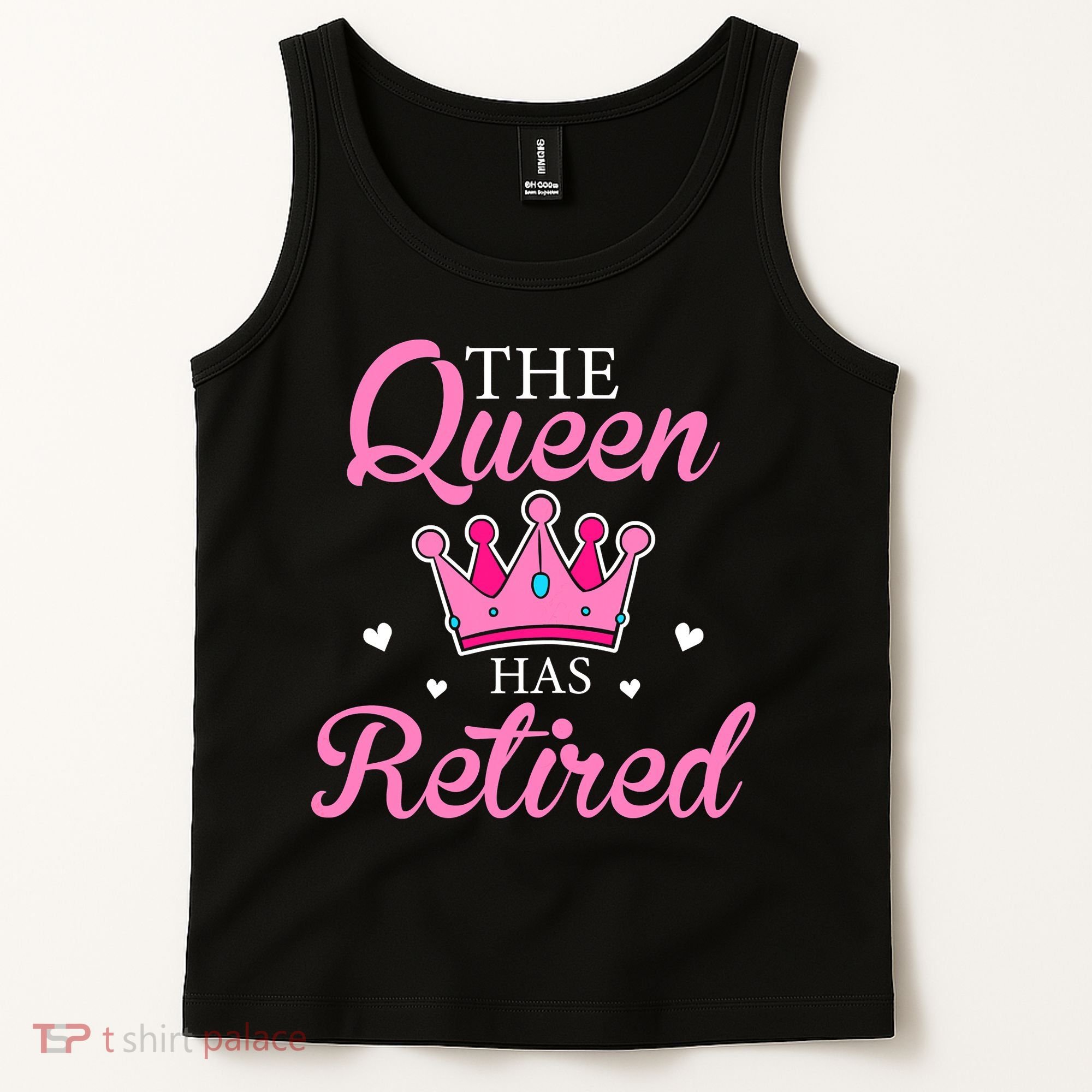 Funny Retirement Floral The Queen Has Retired Tank Top