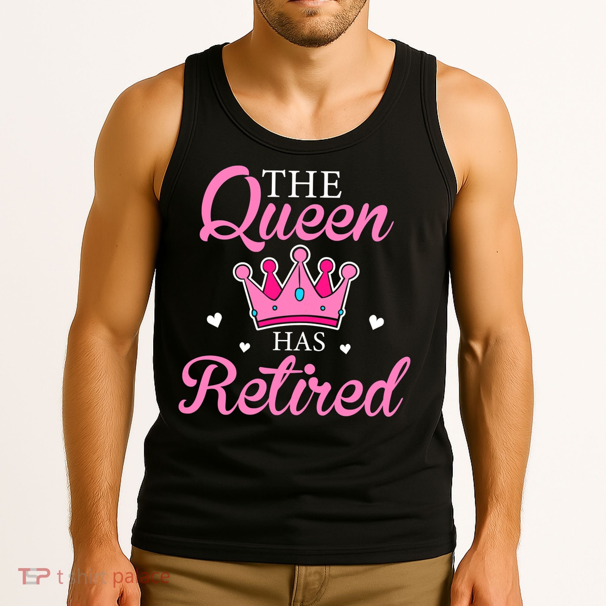 Funny Retirement Floral The Queen Has Retired Tank Top
