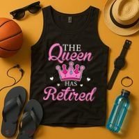Funny Retirement Floral The Queen Has Retired Tank Top thumb 4
