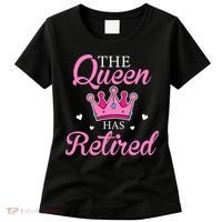 Funny Retirement Floral The Queen Has Retired Women's T-Shirt thumb 0