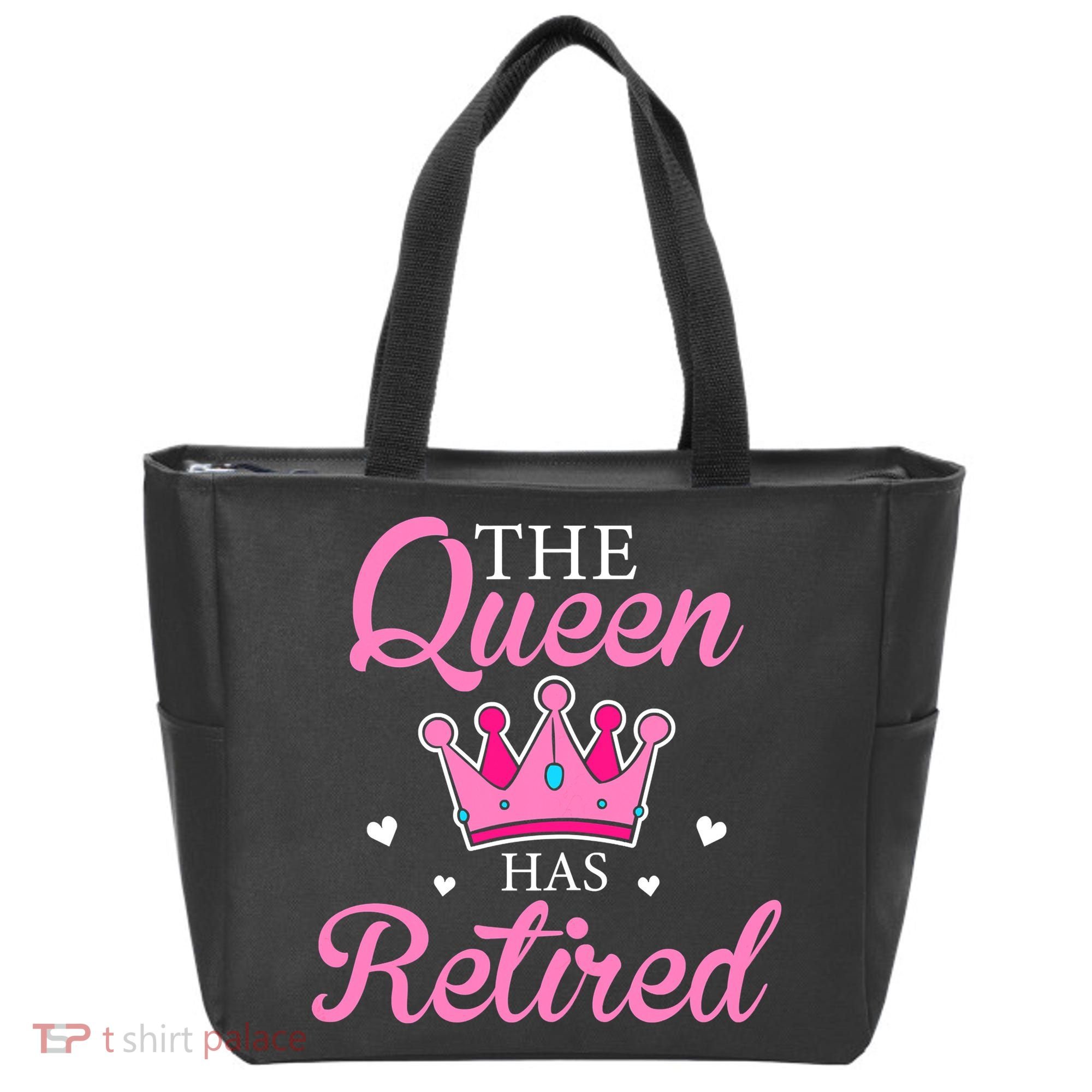 Funny Retirement Floral The Queen Has Retired Tote Bag
