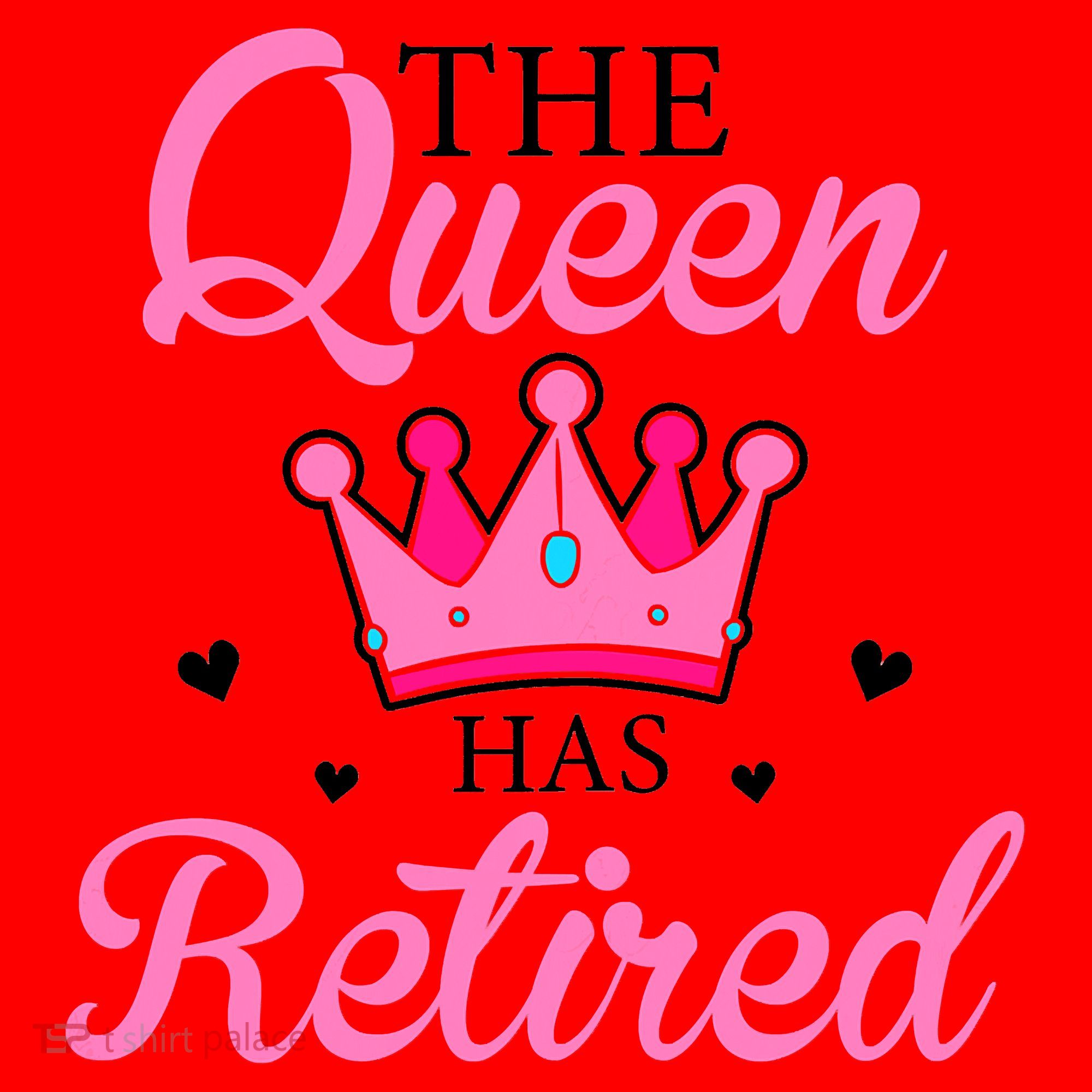Funny Retirement Floral The Queen Has Retired Santa Hat