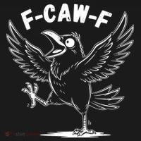 Funny Retro F CAW F Crow Raven Coaster thumb 2