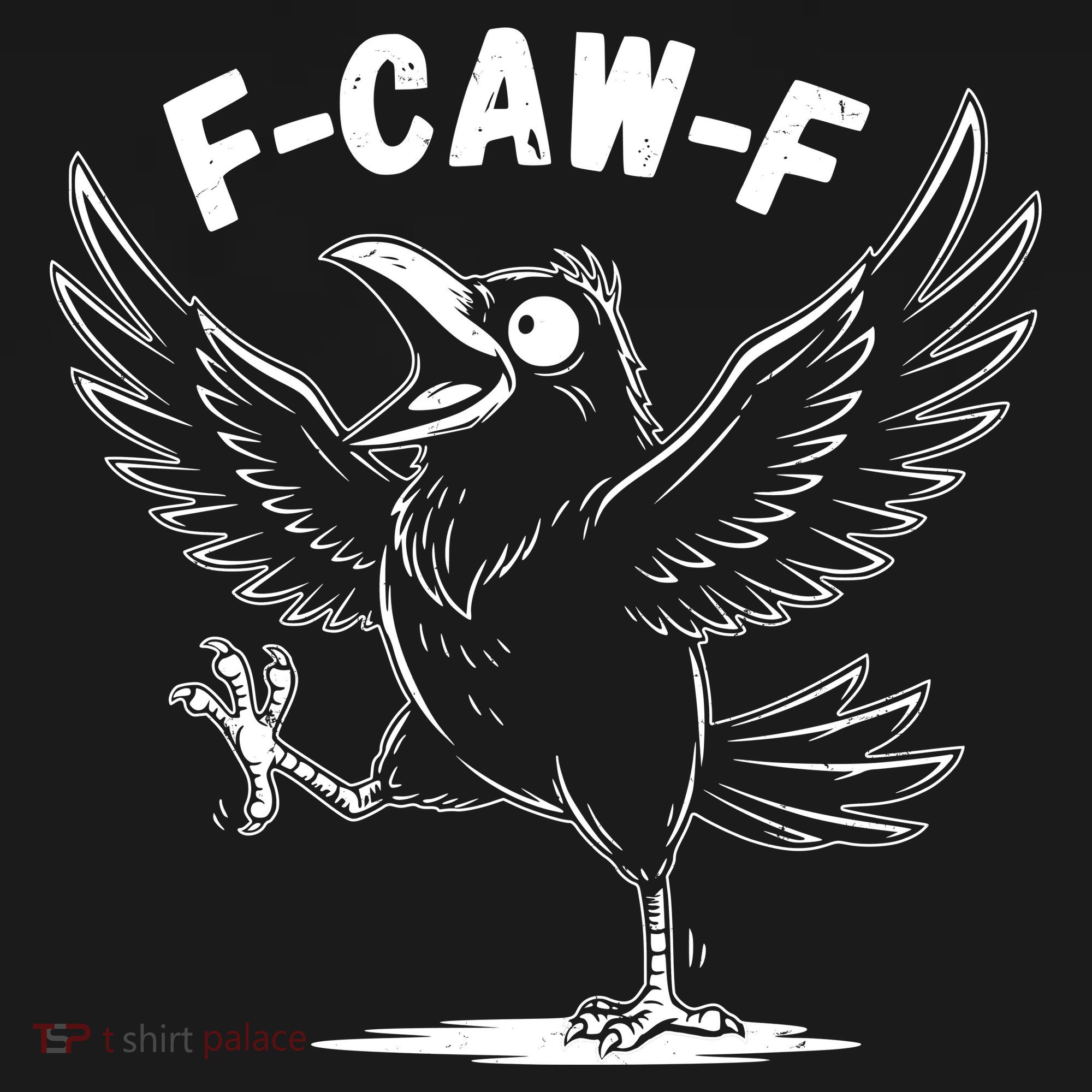 Funny Retro F CAW F Crow Raven Toddler Hoodie